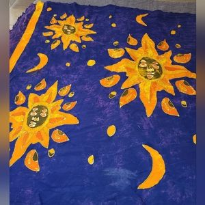 Purple sun and moon tapestry